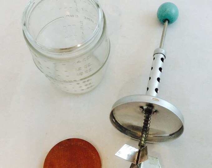 Vintage Androck Vegetable Chopper Glass and Metal Vegetable Etsy