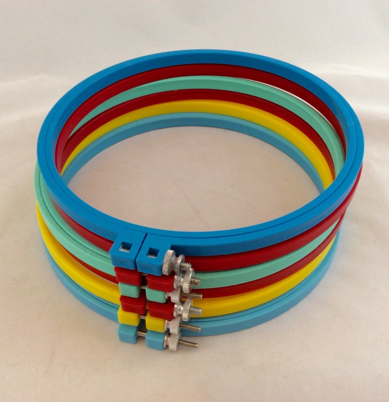 Embroidery Hoops 8 Plastic Multi Colored 8 Plastic Embroidery Hoops 8 Round Embroidery Hoops