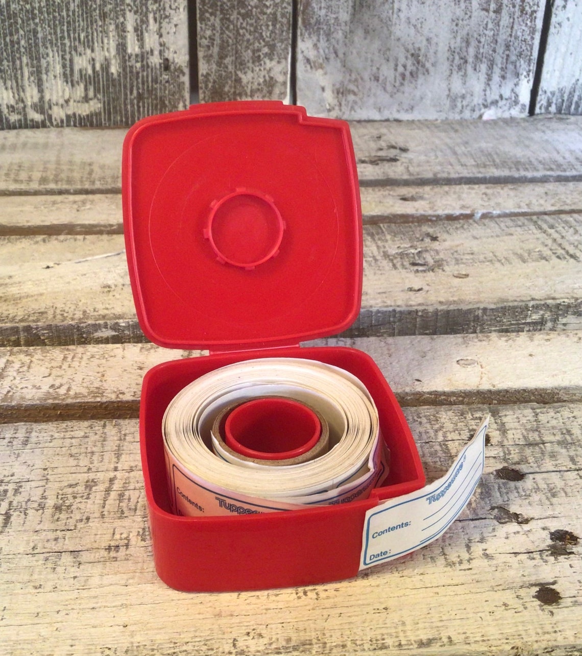 Vintage Tupperware Labels and Label Dispenser Tupperware Etsy