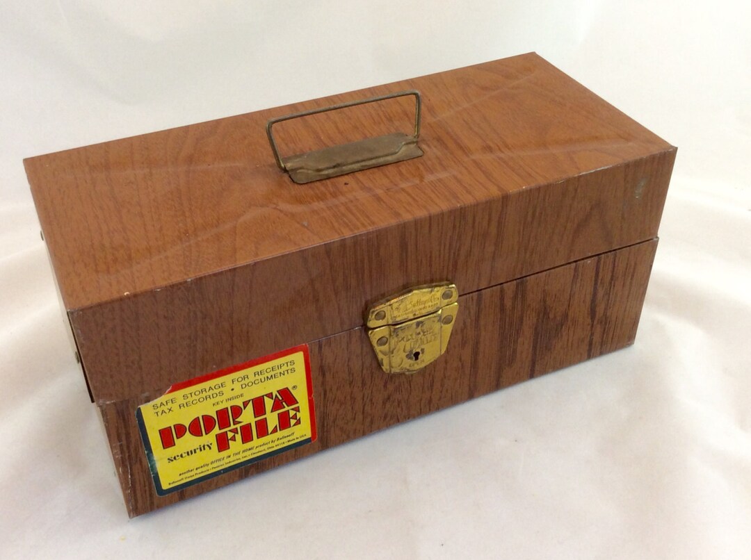 Vintage Porta File Brown Metal File Box Ballonoff Retro File Etsy