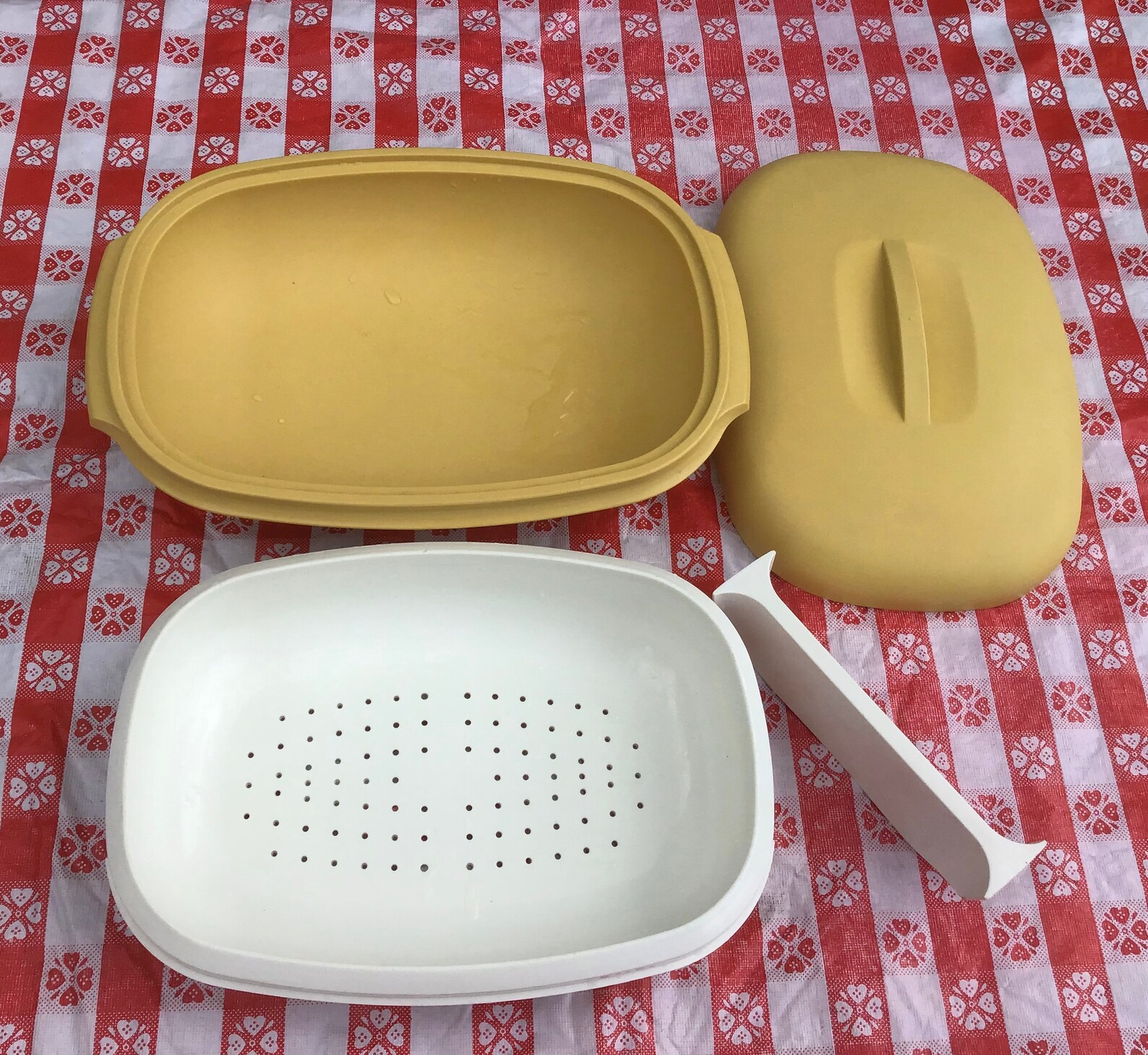 Vintage Tupperware Vegetable Steamer Server 4 Piece Set Etsy