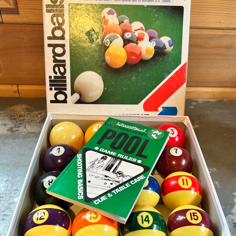 Rustic Pool Balls Vintage Pool Balls - Etsy