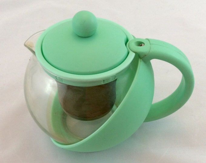 Vintage Teapot in Aqua, Single Serve Tea Pot Etsy