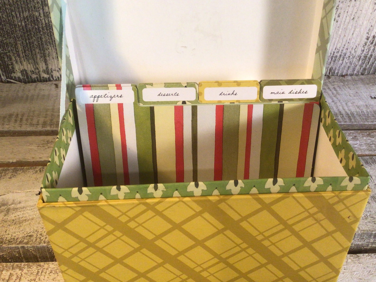 Recipe Box 4 X 6 With 20 Recipe Cards and Dividers Farmhouse Etsy