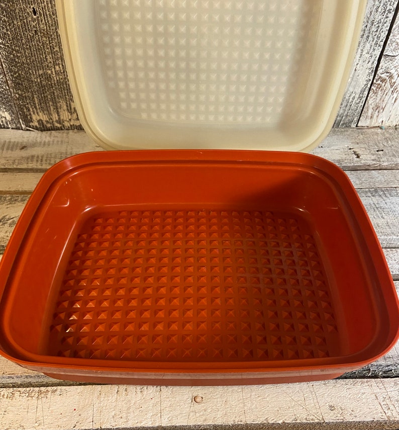 Vintage Tupperware Lg Season Serve Meat Marinate Container Etsy