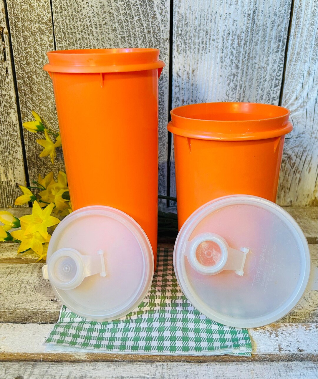 Pichers Tupperware Vintage Orange Tupperware 1 Qt Pitchers X 2 - Etsy
