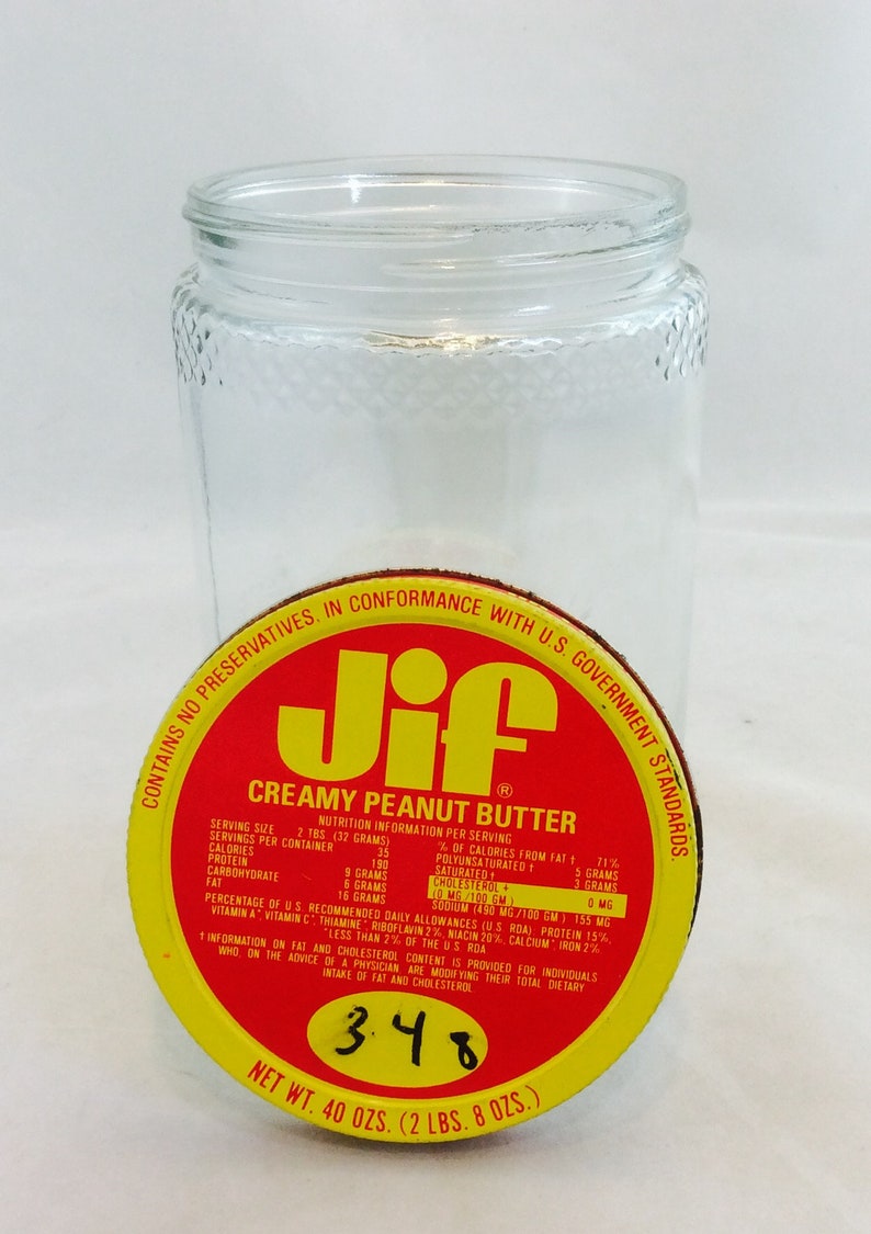 Vintage Jif Peanut Butter Jar 40 Ounce Jif Glass Peanut Etsy