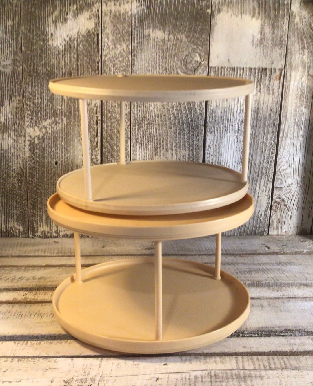 Vintage Rubbermaid 2 Level Lazy Susan Turntable 2 Tiered Etsy