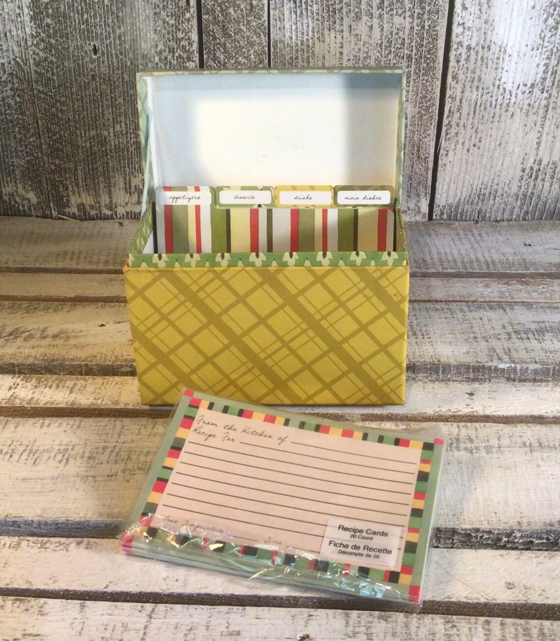 Recipe Box 4 X 6 With 20 Recipe Cards and Dividers Farmhouse Etsy