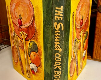 Vintage The Sunset Cookbook Hardcover First Edition 1960, Farmhouse Kitchen Decor