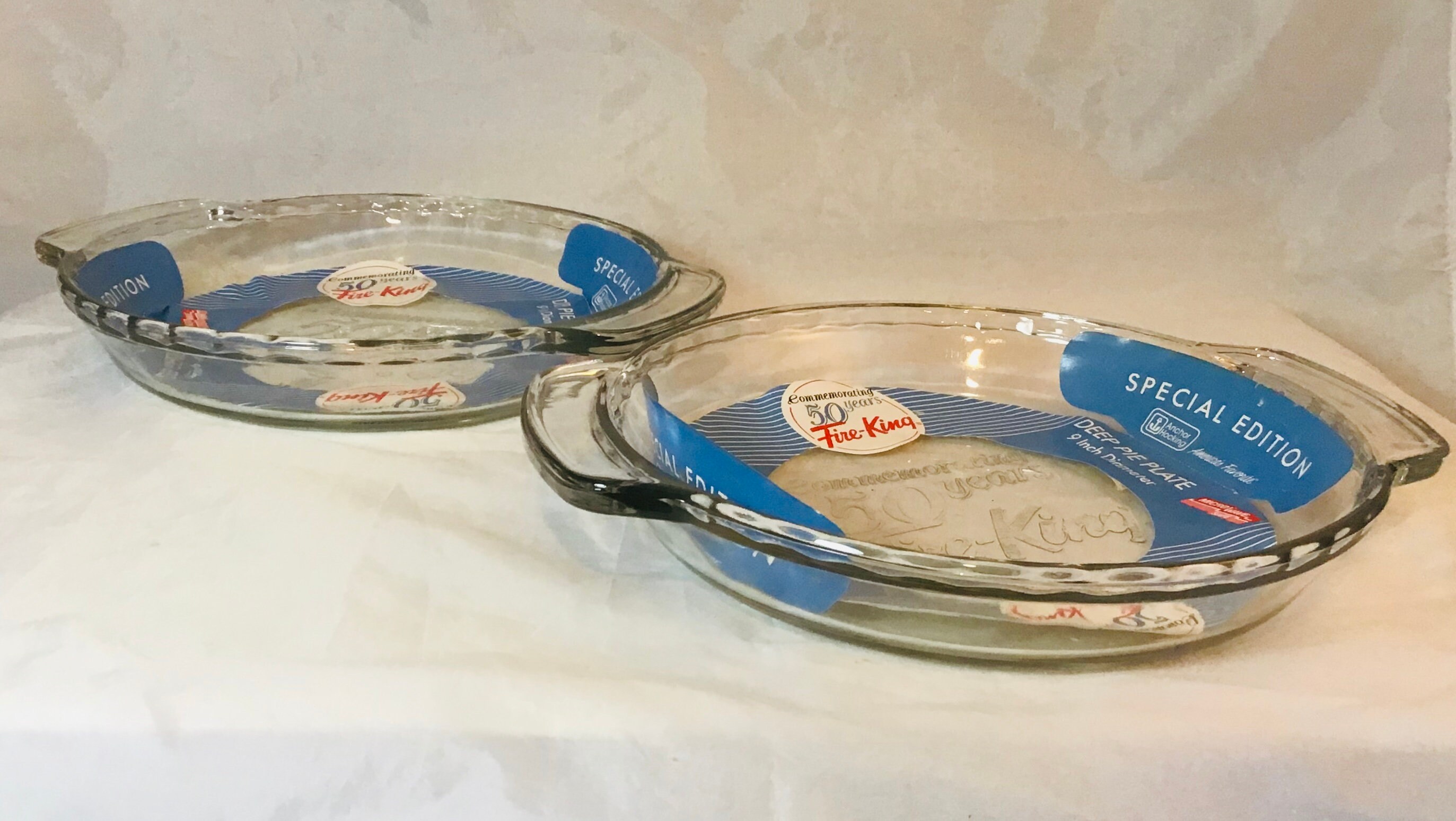 Vintage Fireking Pie Plate Commemorating 50 Years 9 Deep Etsy
