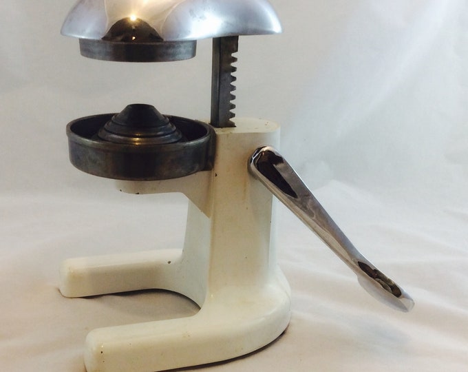 Vintage Juice King Juicer Heavy Metal White Manual Juicer Etsy