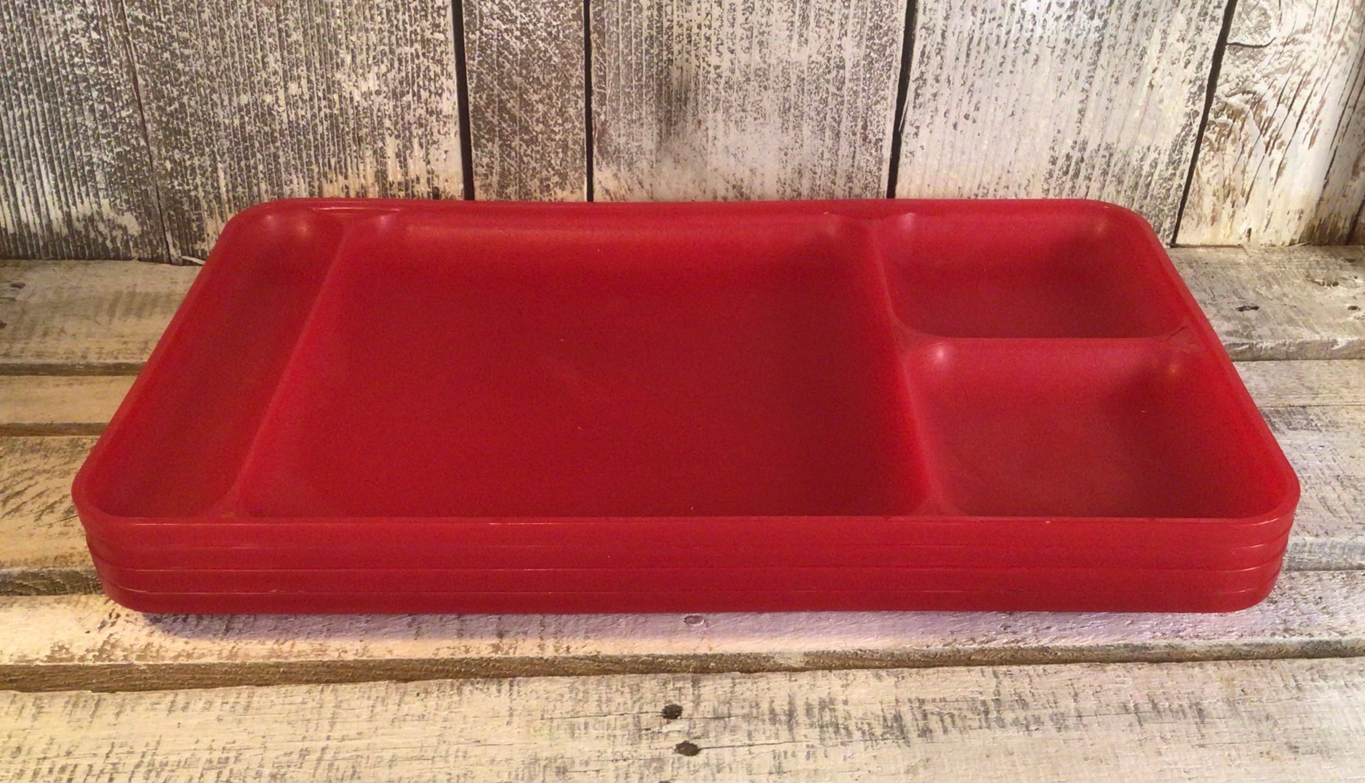 Vintage Tupperware Bright Pink Divided Lunch Trays x 4 Etsy