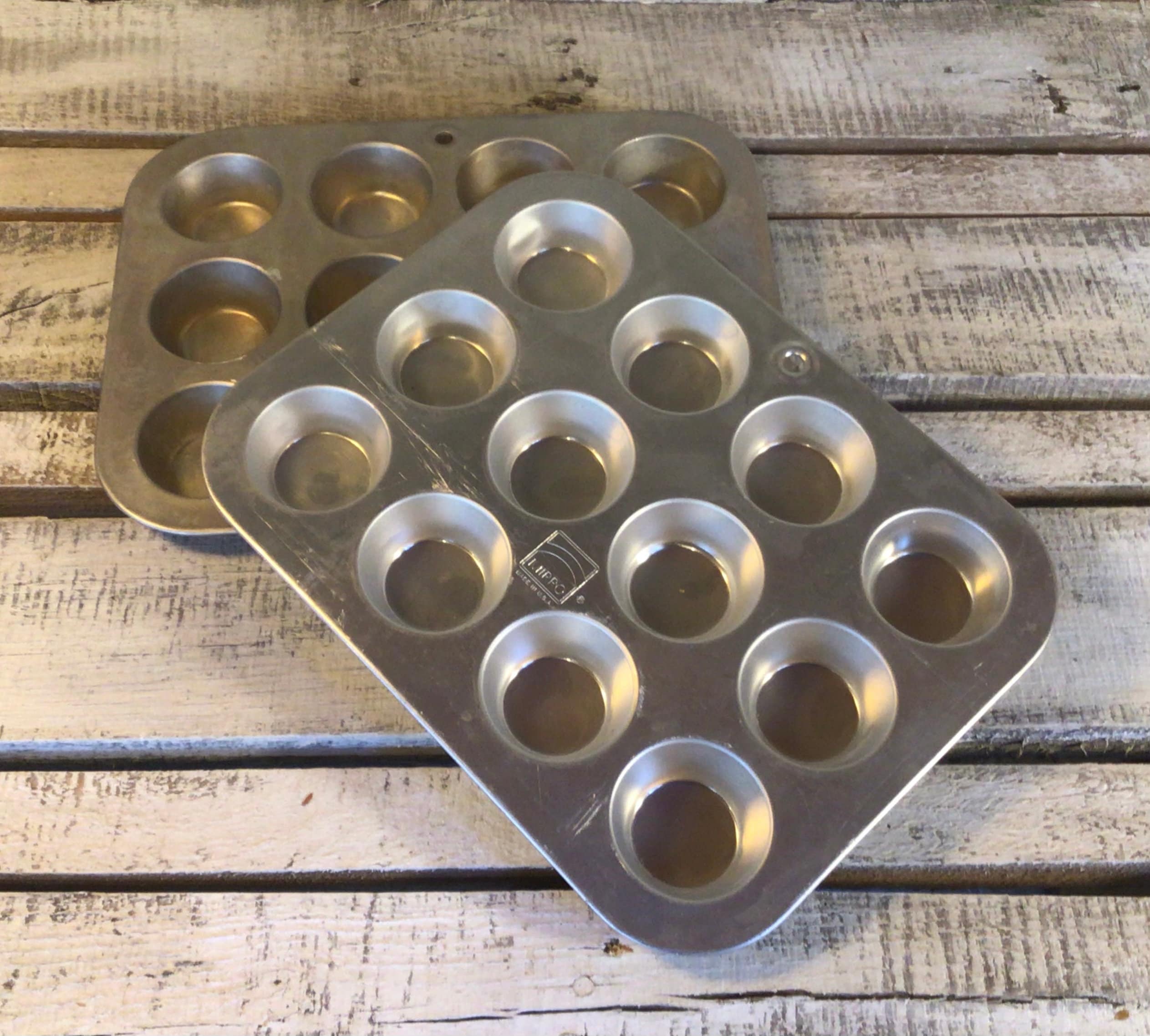 Vintage Mirro Mini muffin Tins x 2 Aluminum mini muffin Etsy