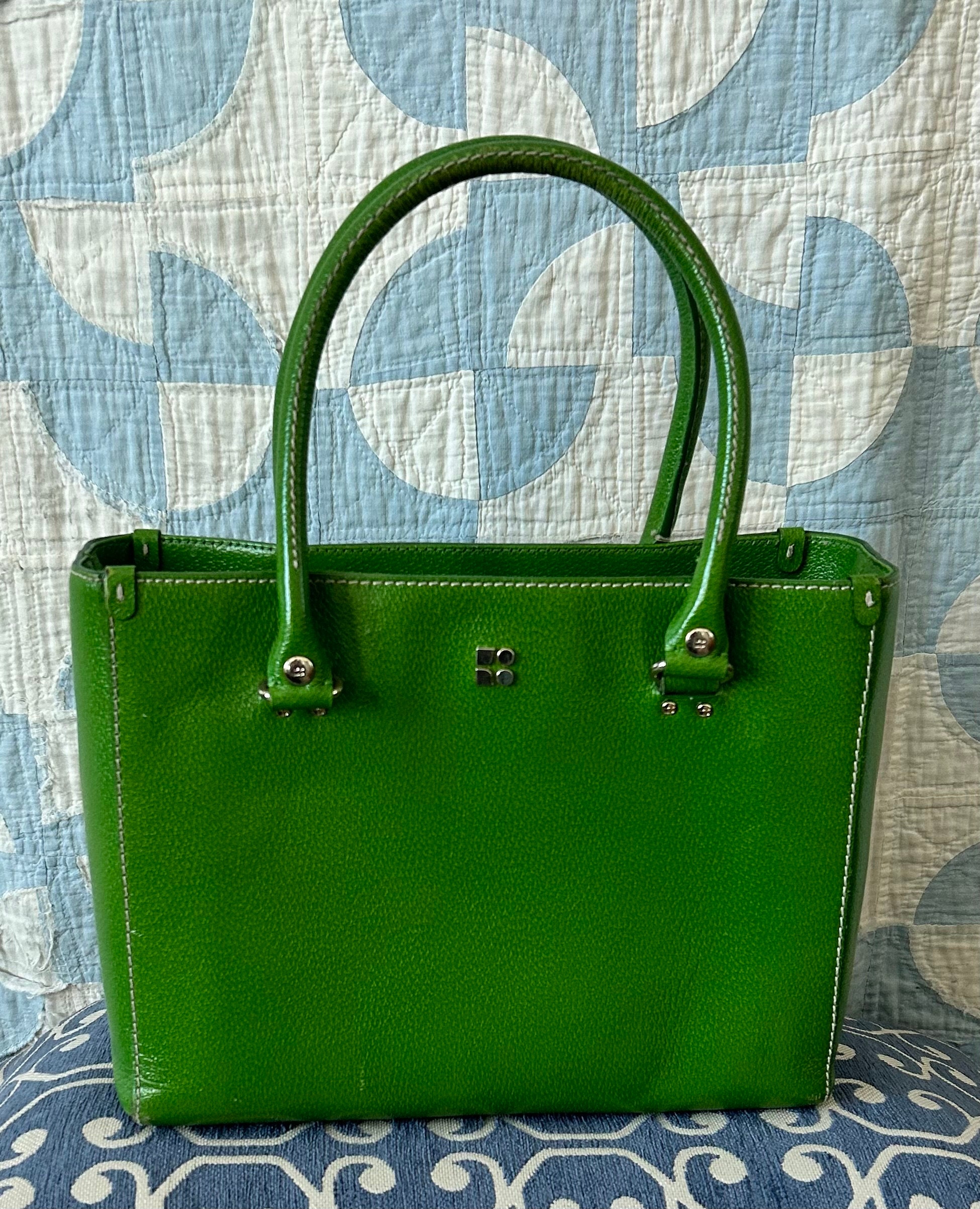 Buy Kate Spade Textured Tote Bag Set In Green | 6thStreet Oman