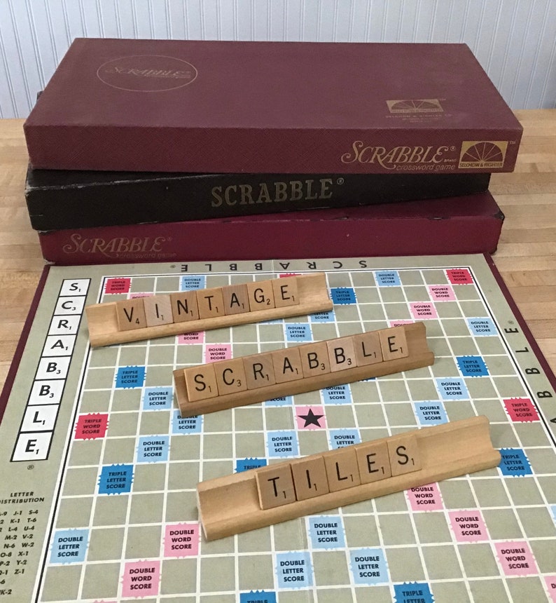 Vintage Wood Scrabble Replacement Tiles Your Choice Scrabble Etsy