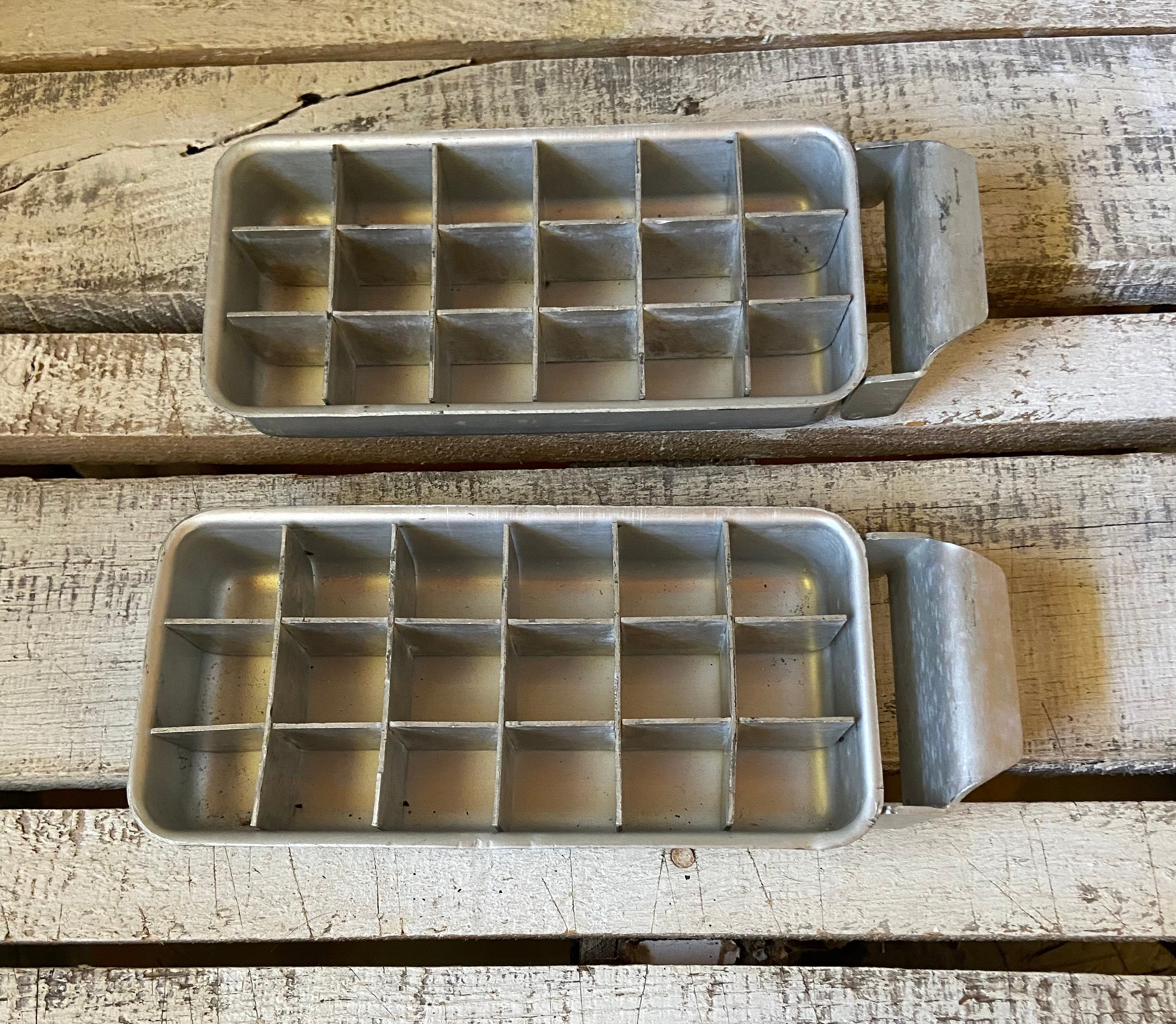 Vintage Aluminum or Stainless Steel Ice Trays