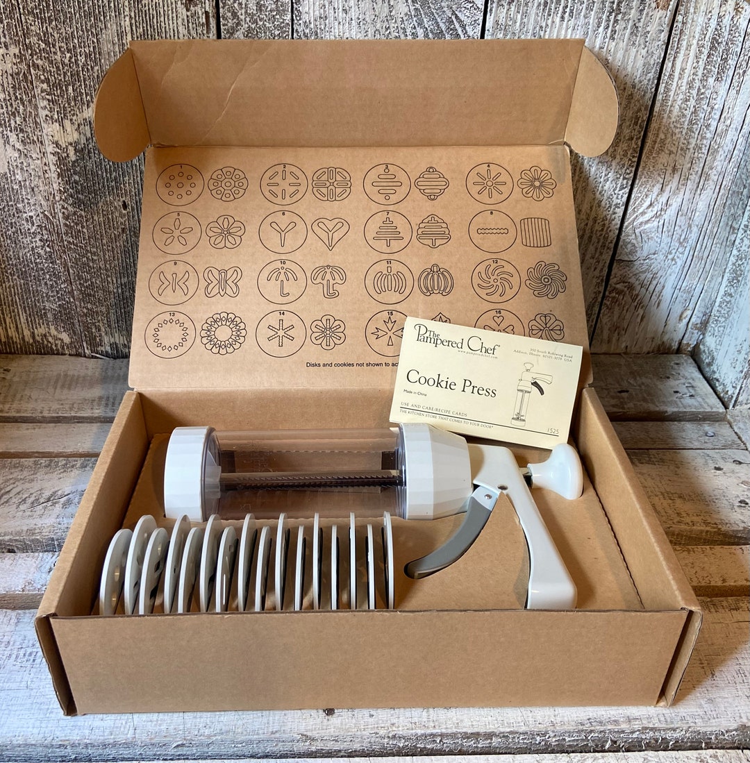 Pampered Chef Cookie Press Complete in Box NOS Spritz Cookie Etsy