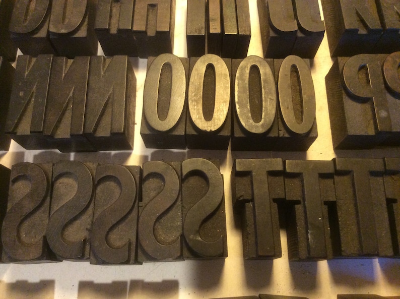 1950s Block Lettering Vintage Futura Letterpress Letters: 1950s Printer's Wood Block Type (1 ...