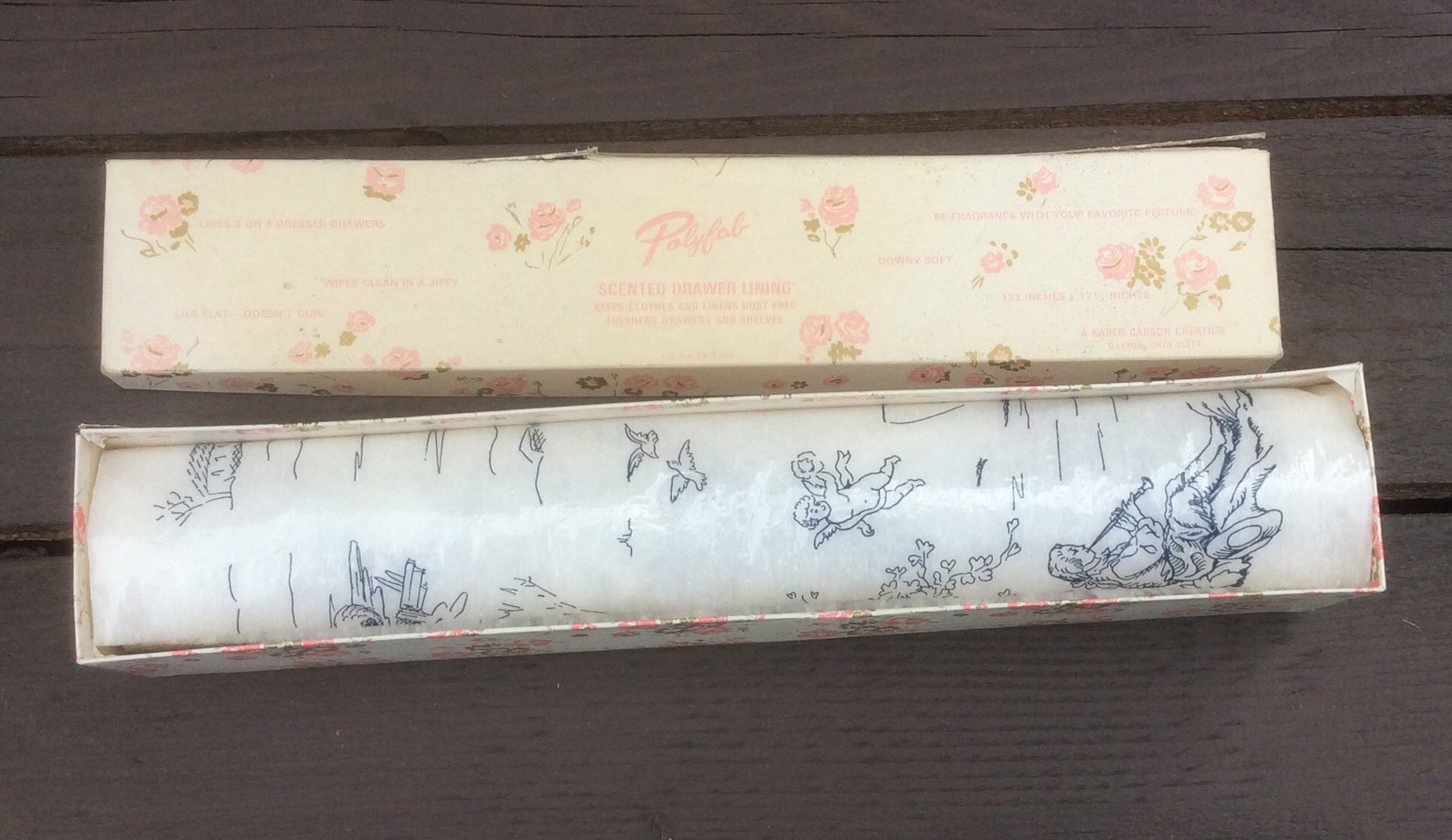 Vintage Scented Drawer Liner in Box Black and White Design Etsy
