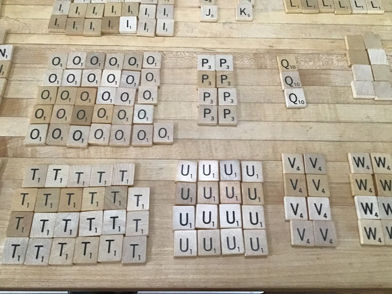 Vintage Wood Scrabble Replacement Tiles Your Choice Scrabble Etsy