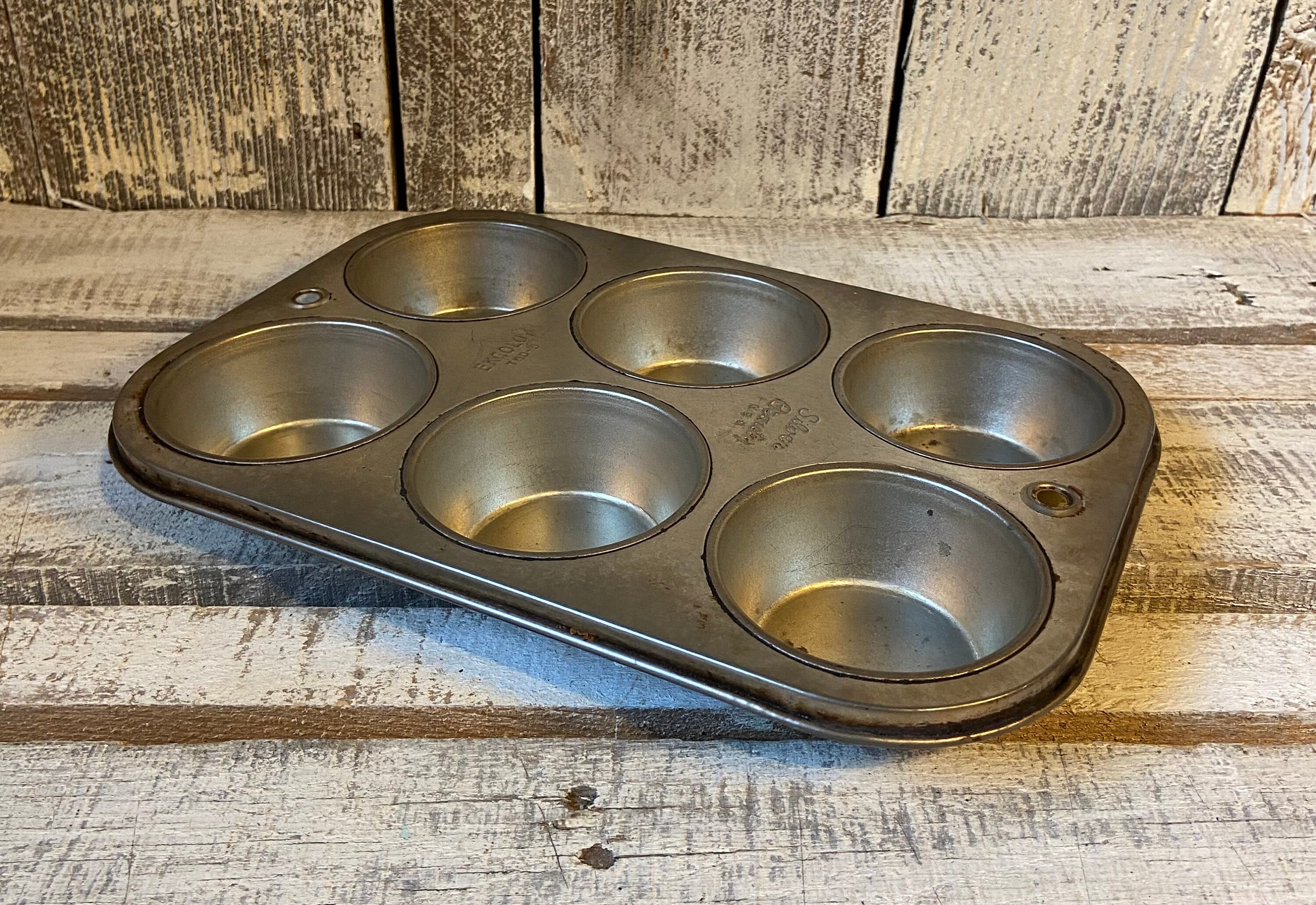 Wholesale 6 Cups Muffin Pan- 10 L- Silver SILVER