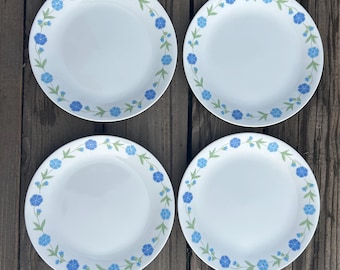 Vintage Corelle Spring Blue Dinner Plates (Set of 4)