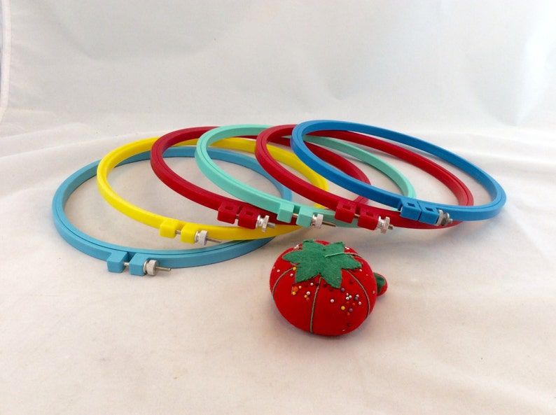 Embroidery Hoops 8 Plastic Multi Colored 8 Plastic Embroidery Hoops 8 Round Embroidery Hoops