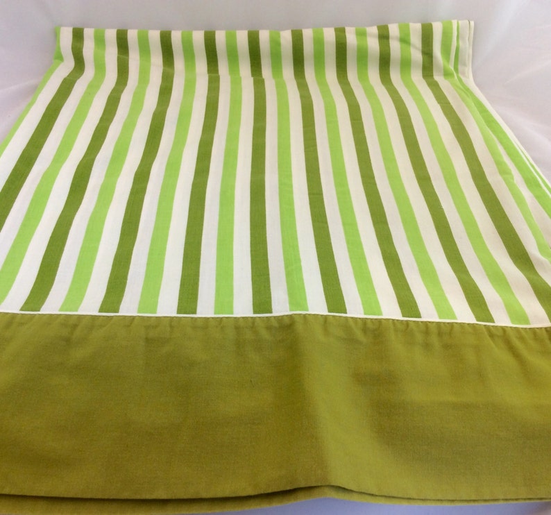 Vintage Green Striped Full Sheet Retro Striped Sheet Etsy