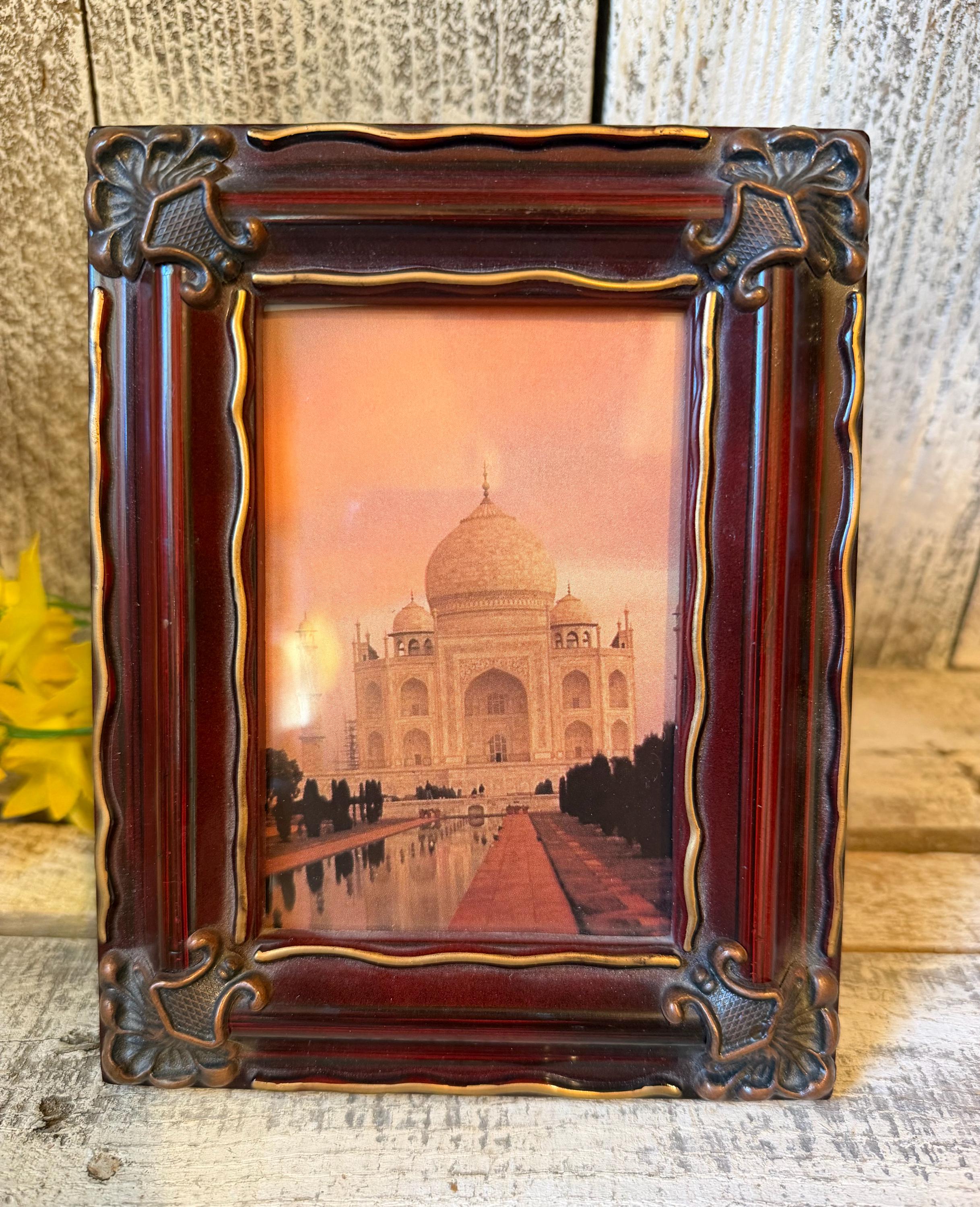 Vintage Dark Wood Carved Picture Frame - Etsy