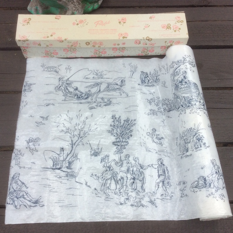 Vintage Scented Drawer Liner in Box Black and White Design Etsy