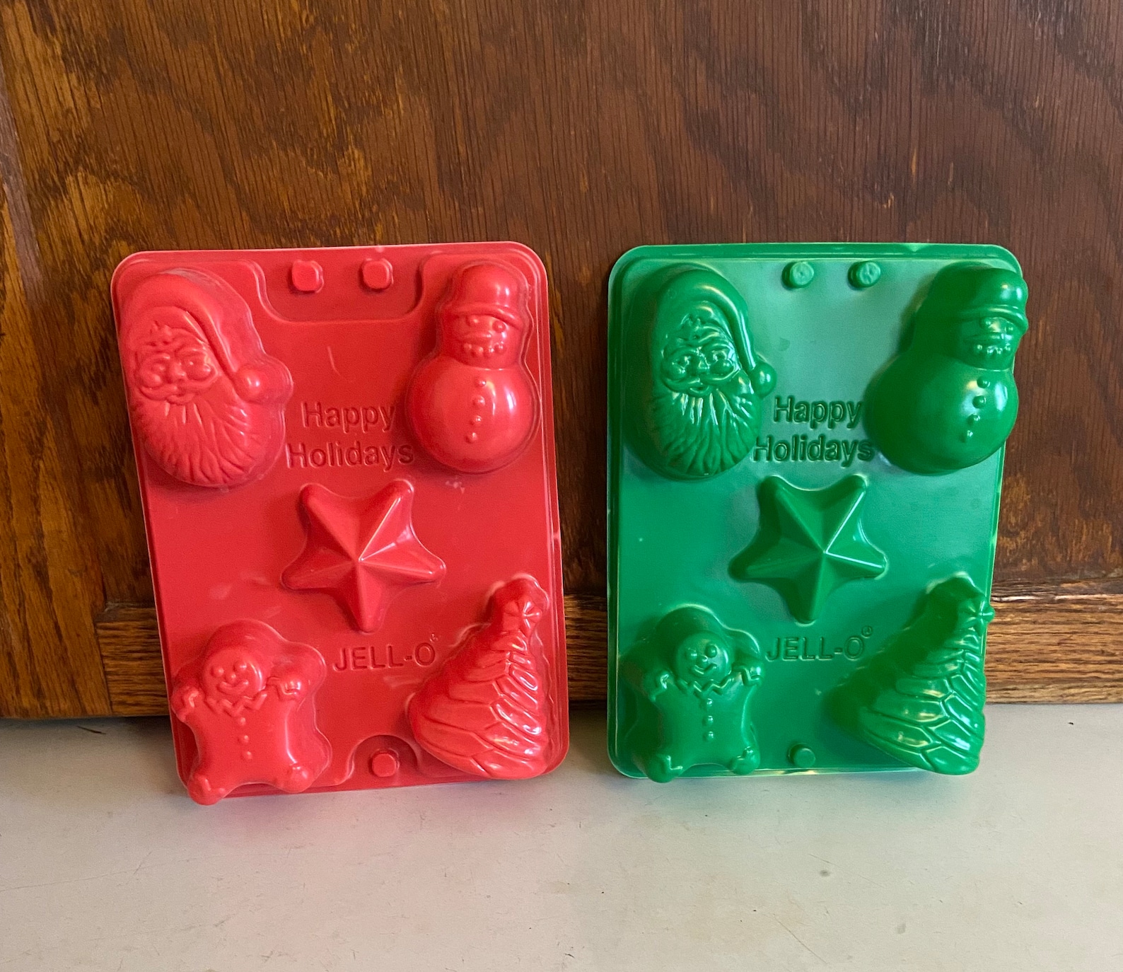 Vintage Christmas Jello Jigglers Molds X 4 Jello Christmas Etsy
