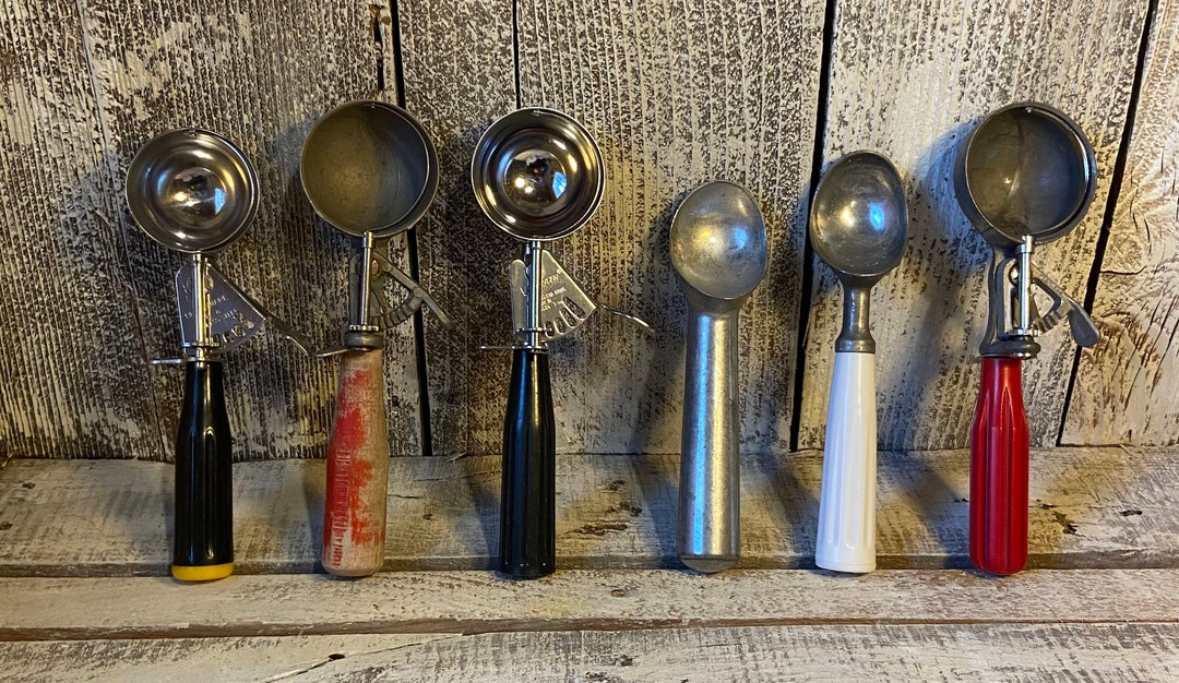 Vintage Ice Cream Scoops your Choice Red Black White Etsy