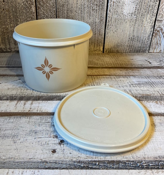 Vintage Tupperware Canister Container No 264, Beige 5 X 6 Tupperware  Canister 
