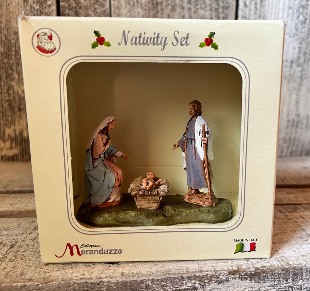 Small Tuscan Nativity Set Moranduzzo Hand Painted Italian Etsy