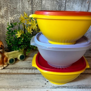 Vintage Tupperware Large Servalier Bowl and Lid #  836 *Your Choice*, Tupperware Mix Serve Storage Bowl w Cover