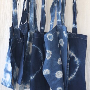 Indigo Blue Tie Dye Tote Bags