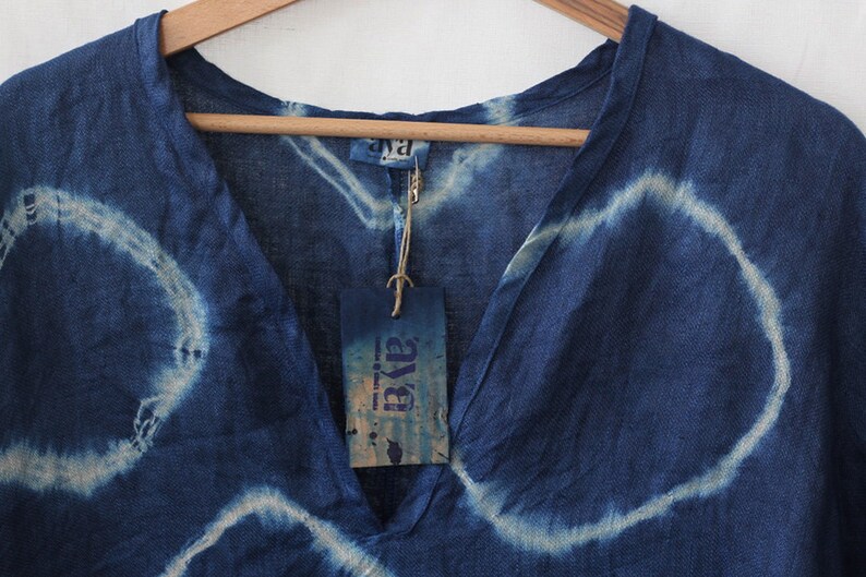 Shibori Indigo Linen dress
