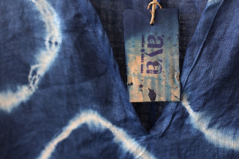 Shibori Indigo Linen dress