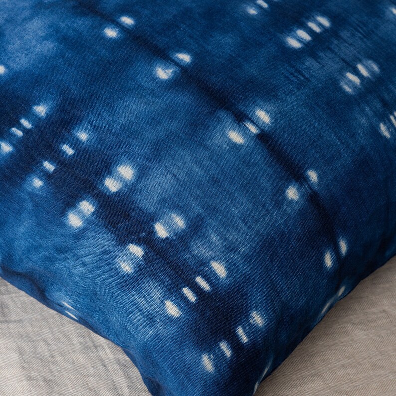 Shibori Indigo Pillow Cover Etsy