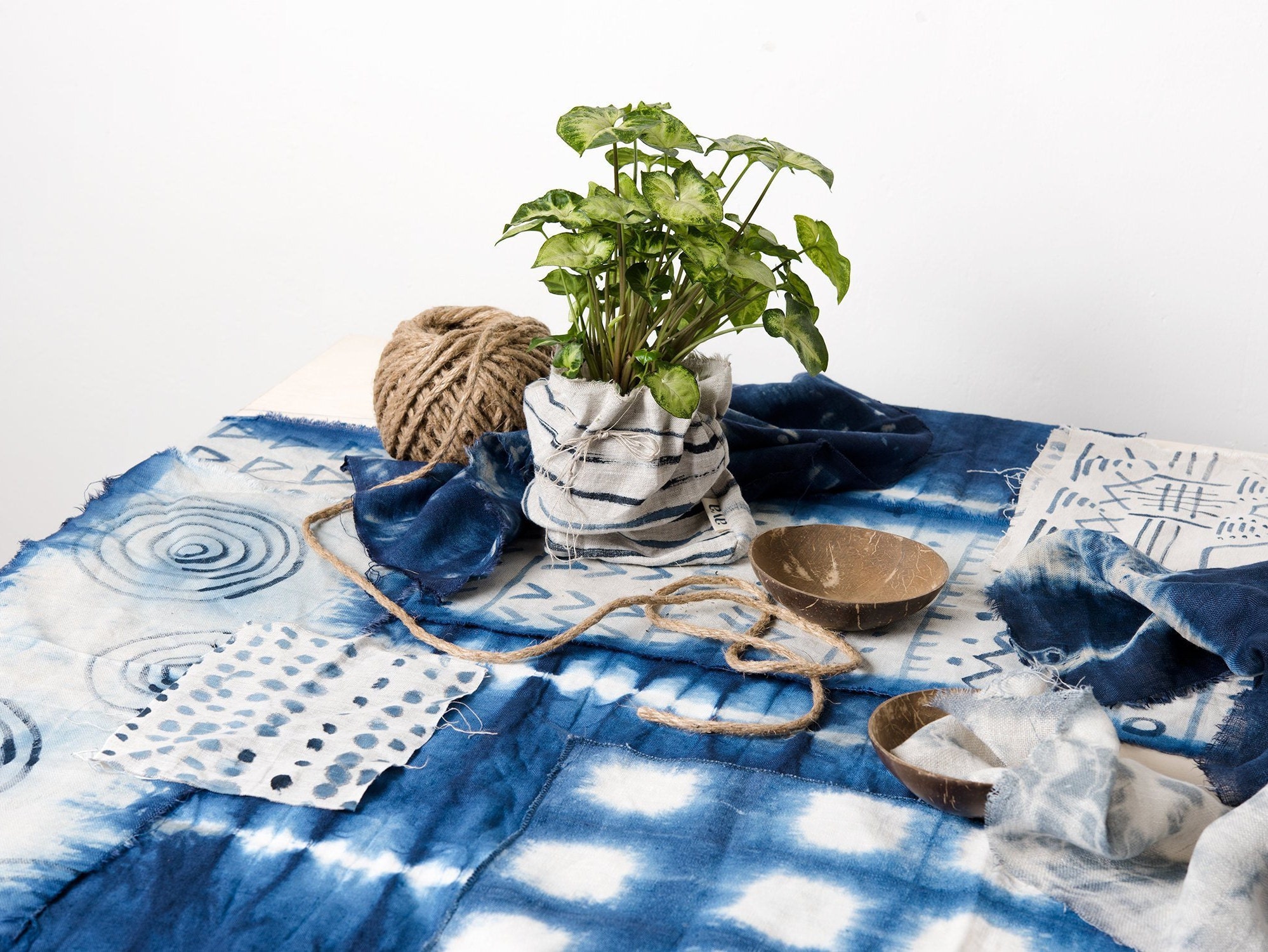 Shibori Indigo Placmates