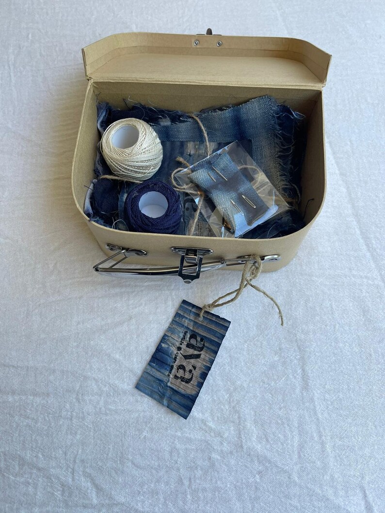 Shibori Boro Fabric Patch Kit Etsy