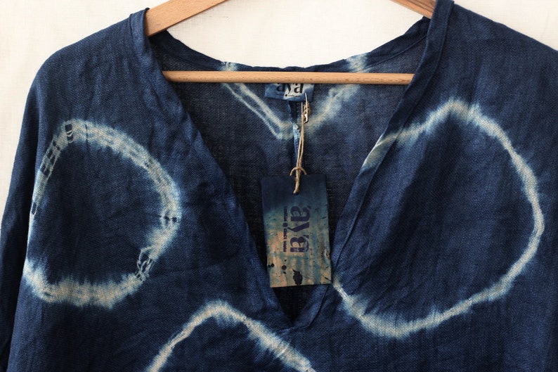 Shibori Indigo Linen dress