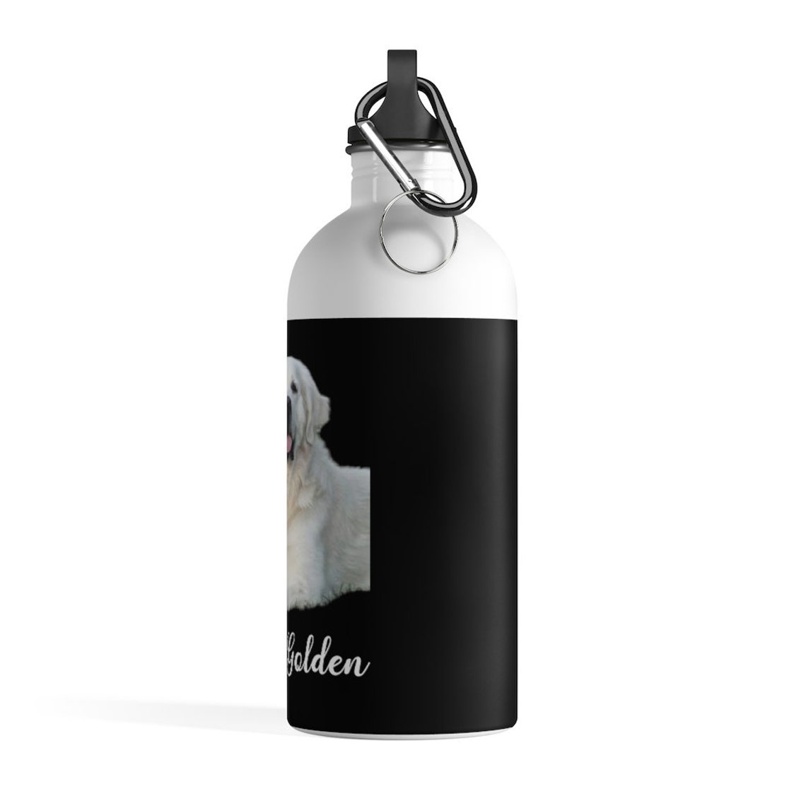Golden Retriever Stainless Steel Water Bottle Simply Golden Etsy