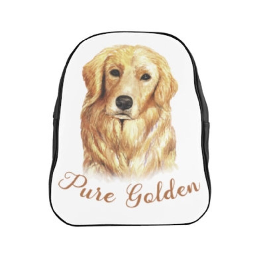 Golden Retriever Pure Golden School Backpack, Golden Retriever Backpack