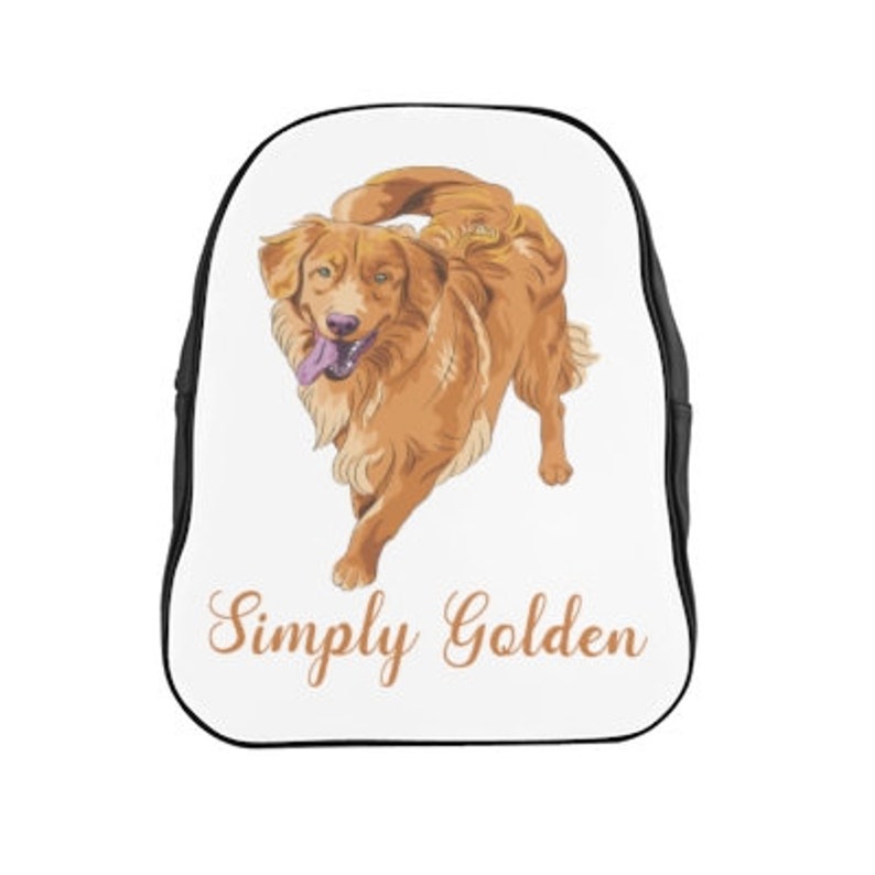 Golden Retriever Simply Golden School Backpack Golden Etsy