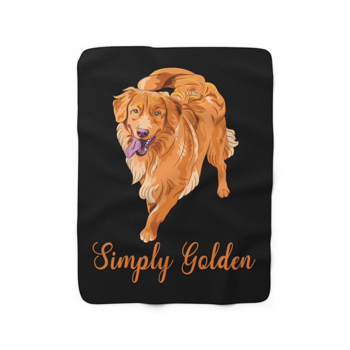 Golden Retriever Sherpa Fleece Blanket Cute Golden Retriever Etsy UK