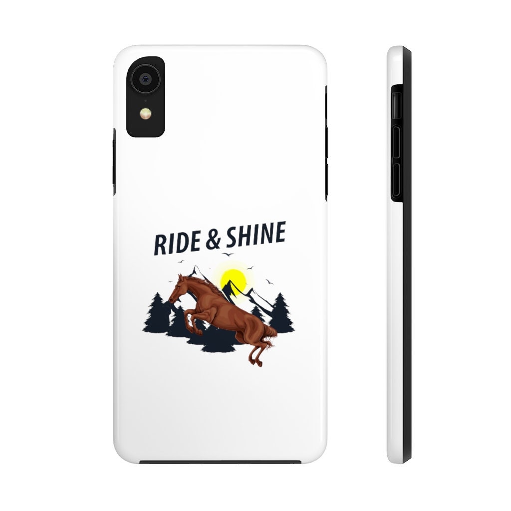 Equestrian iPhone Phone Case, Cute Equestrian Ride and Shine Design