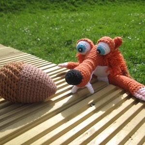 Crochet PATTERN, Ice Age, Squirrel, Toy, DIY Pattern 77, Instant Download
