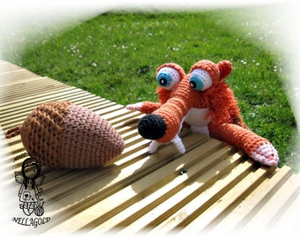 Crochet PATTERN, Ice Age, Squirrel, Toy, DIY Pattern 77, Instant Download